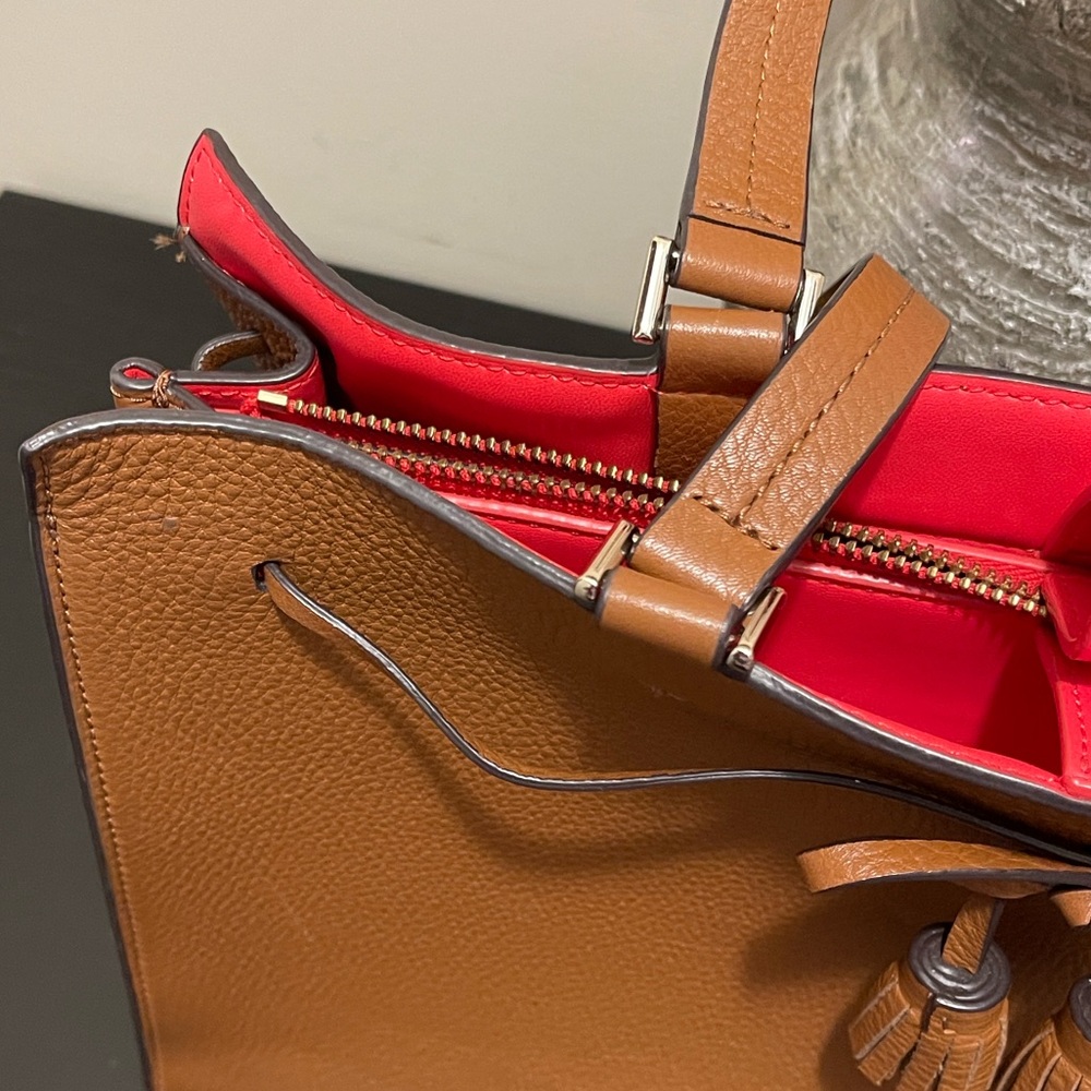 Kate Spade Brown Leather Shoulder Bag - Picture 5 of 13